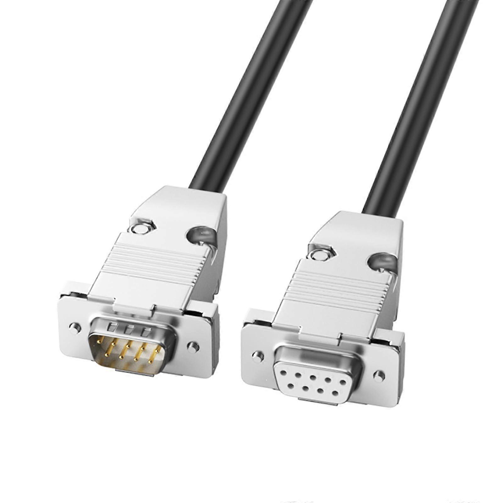 PVC 9-Pin RS232 Male to Female Extension Data Cable 0.5m to 30m Length Adapter Cord for Serial Communication