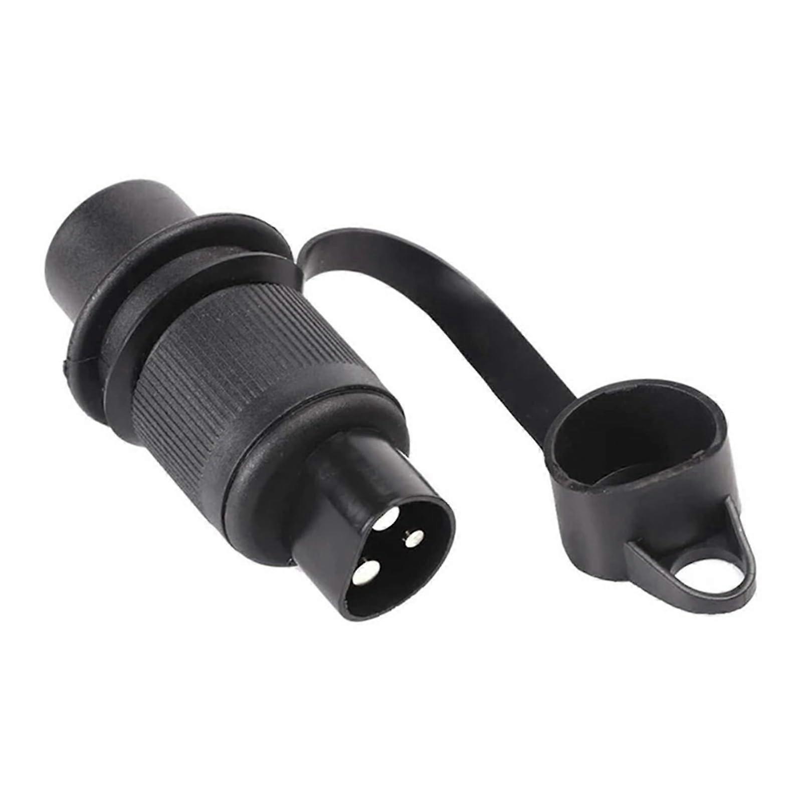 3 Pin Trailer Socket Connector 12V Round Plug for Caravan Truck Tractor Weatherproof