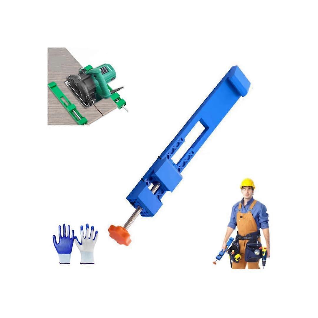 Adjustable Circular Saw Guide Rail with Positioning Clamp for Precision Cutting and Woodworking