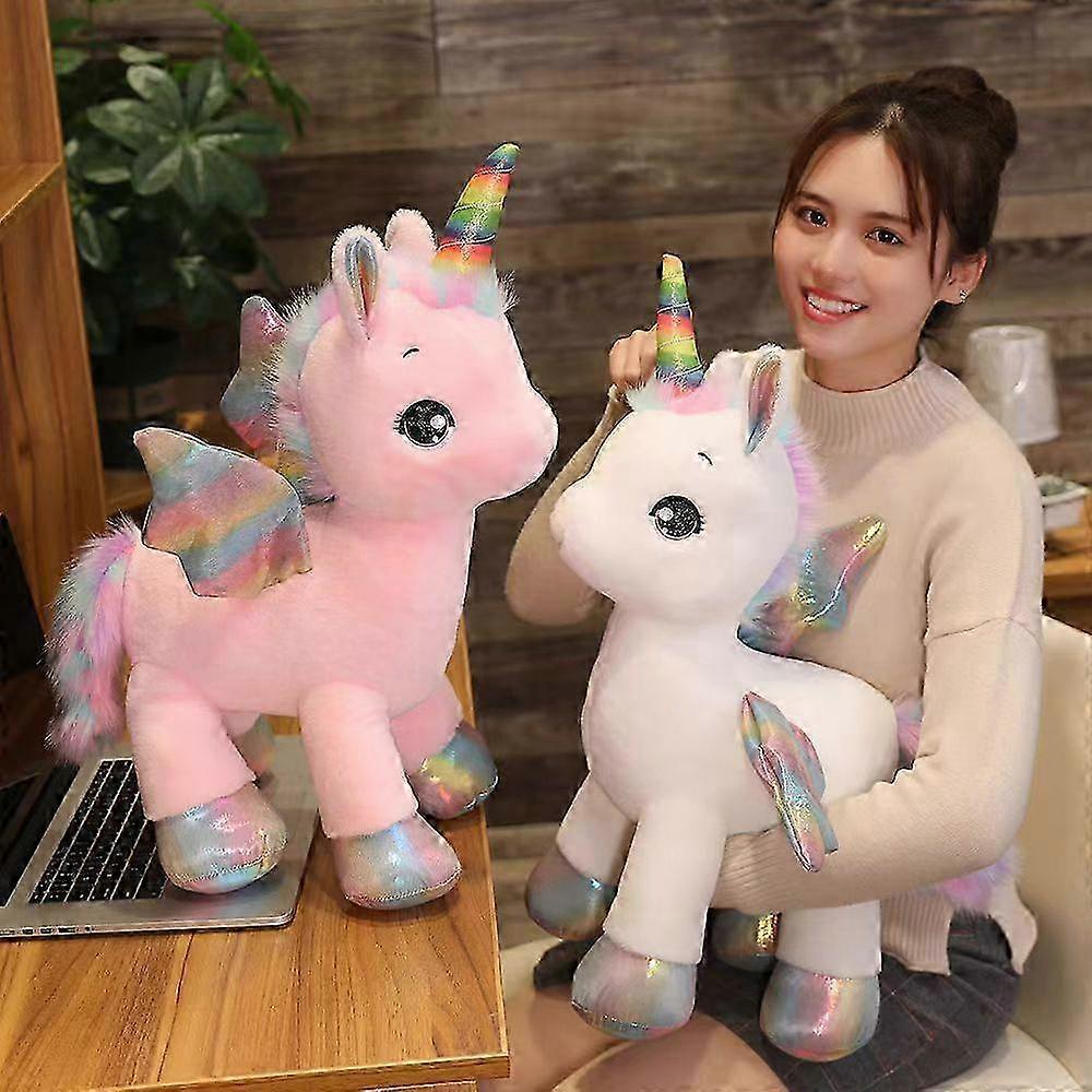 Soft Stuffed Animal for Children, Rainbow Unicorn Plush Toy in Three Sizes