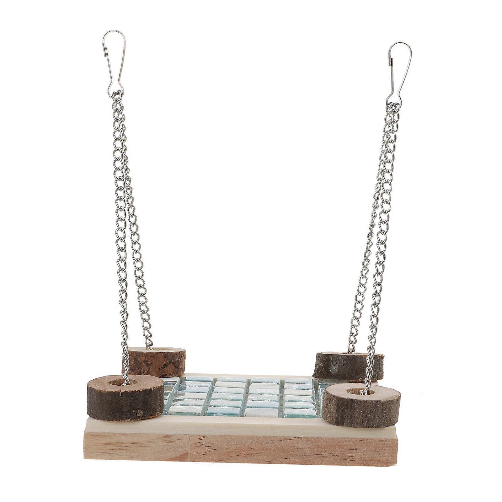 Hamster Summer Platform Wood Cage Accessory Cooling Swing