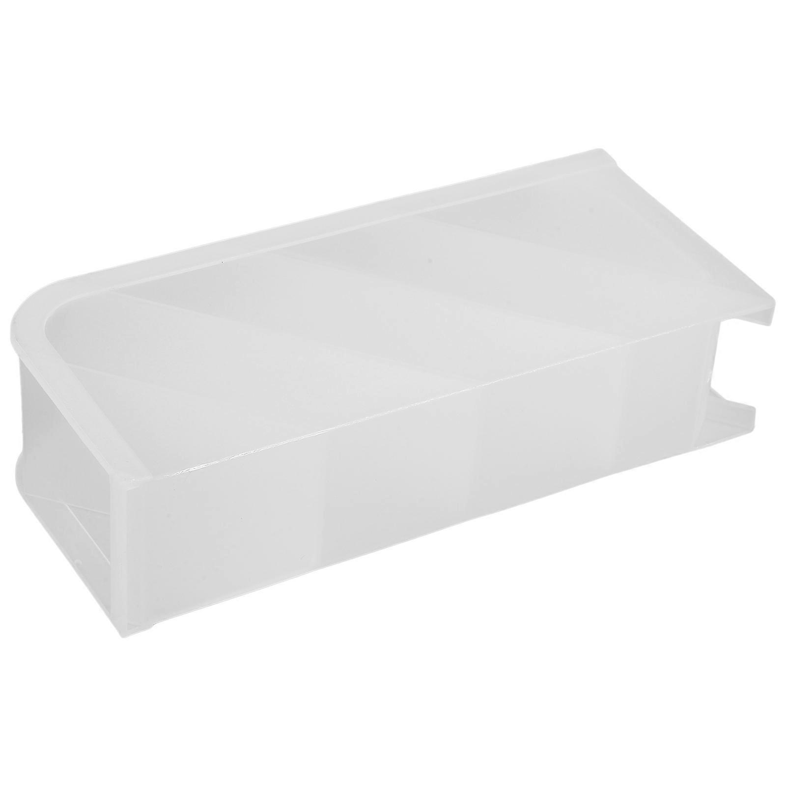 Multi-Grid Pen Holder Slanted Desktop Organizer for Office Transparent