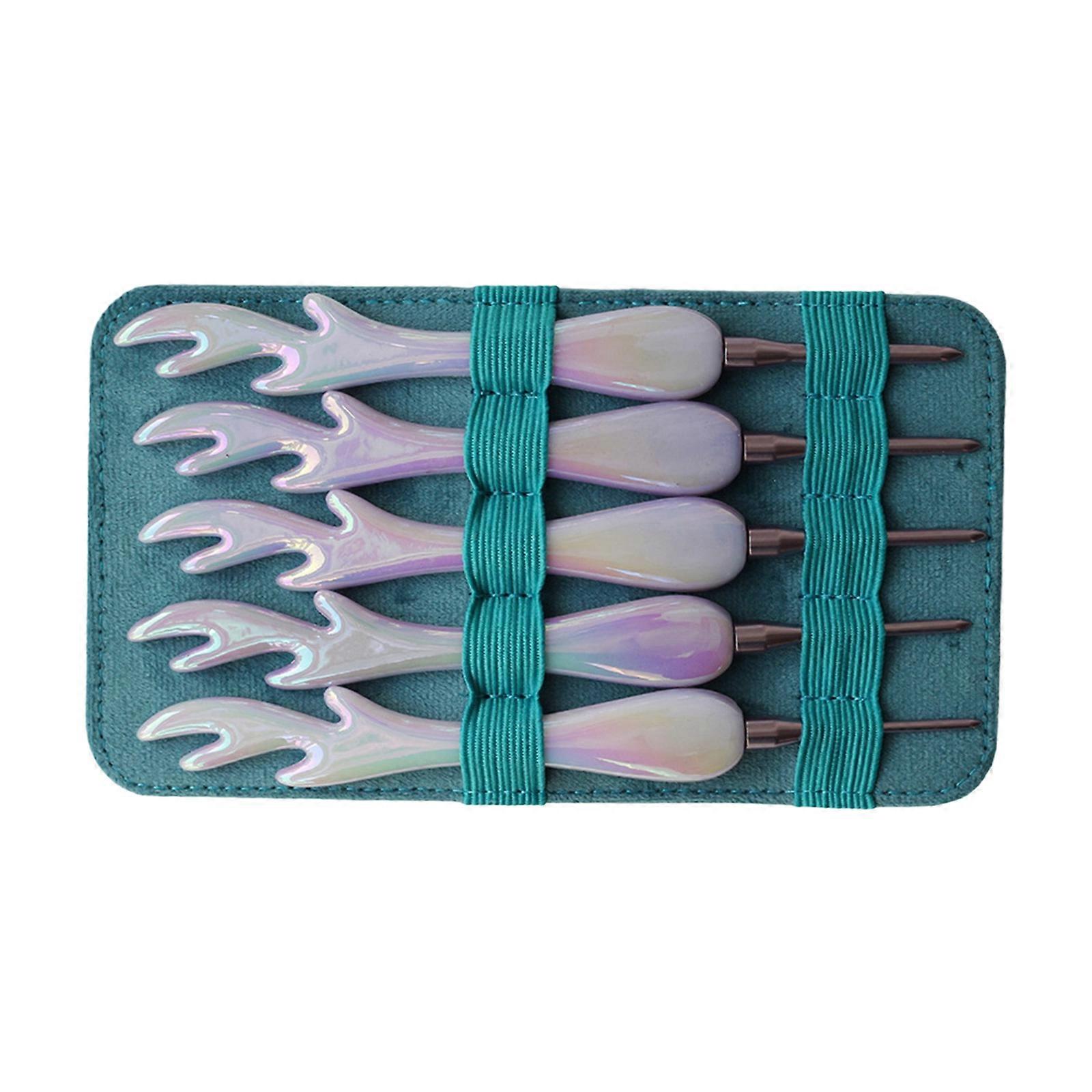 Acrylic Crochet Hook With Large Ergonomic Handle For Comfortable Knitting And Crafting Projects Multicolor