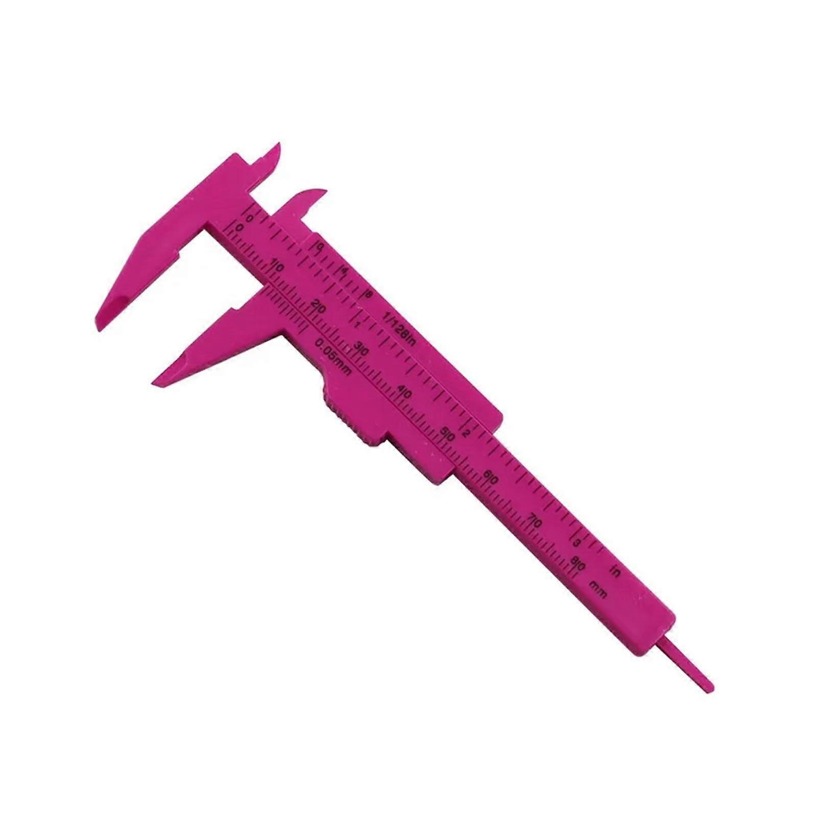 080mm Plastic Vernier Caliper with Dual Scale Dial Gauge for Precision Student Measurement