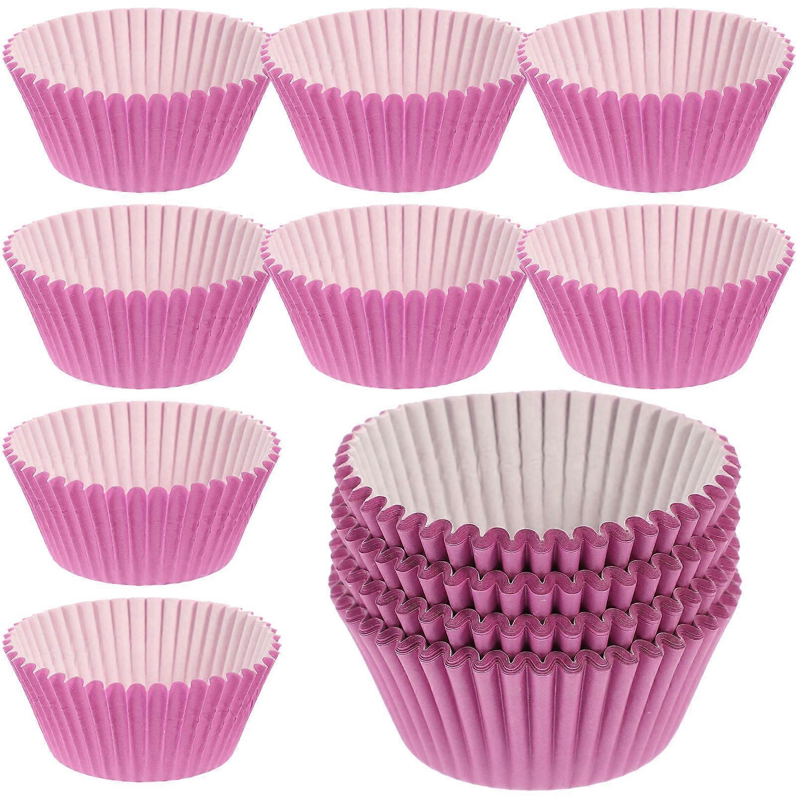 Cake Baking Cups Purple for Baking 100Pcs Paper Cupcake Wrappers