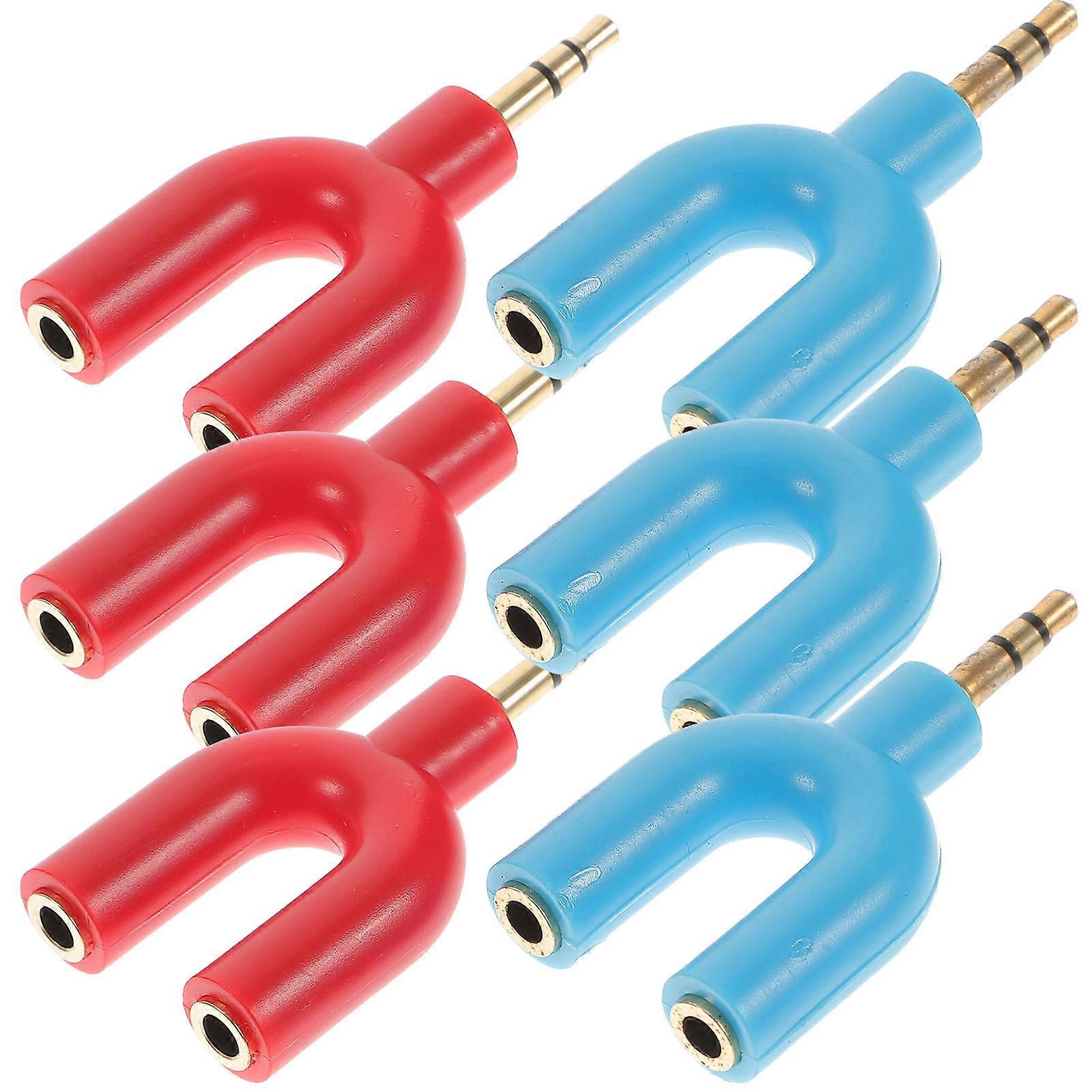 3.5mm Headphone Adapter U Shape Audio Splitter for Earphone 24 Pieces