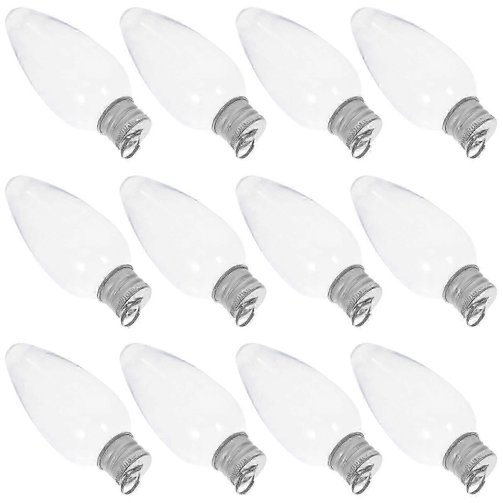 Christmas storage containers for candy - 12pcs transparent bulb jars