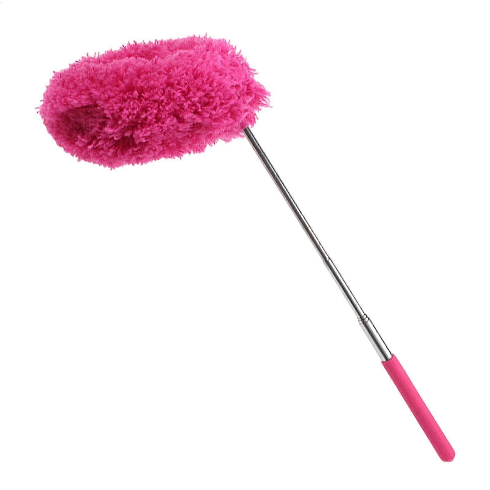 Feather Duster with Extendable Telescopic Handle and 360° Bendable Head for  Ceilings Red