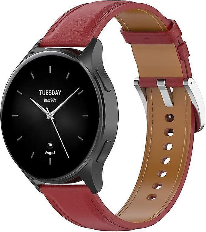 Adjustable  Leather Watch Band for Amazfit Active 2/GTS/GTR Series Red