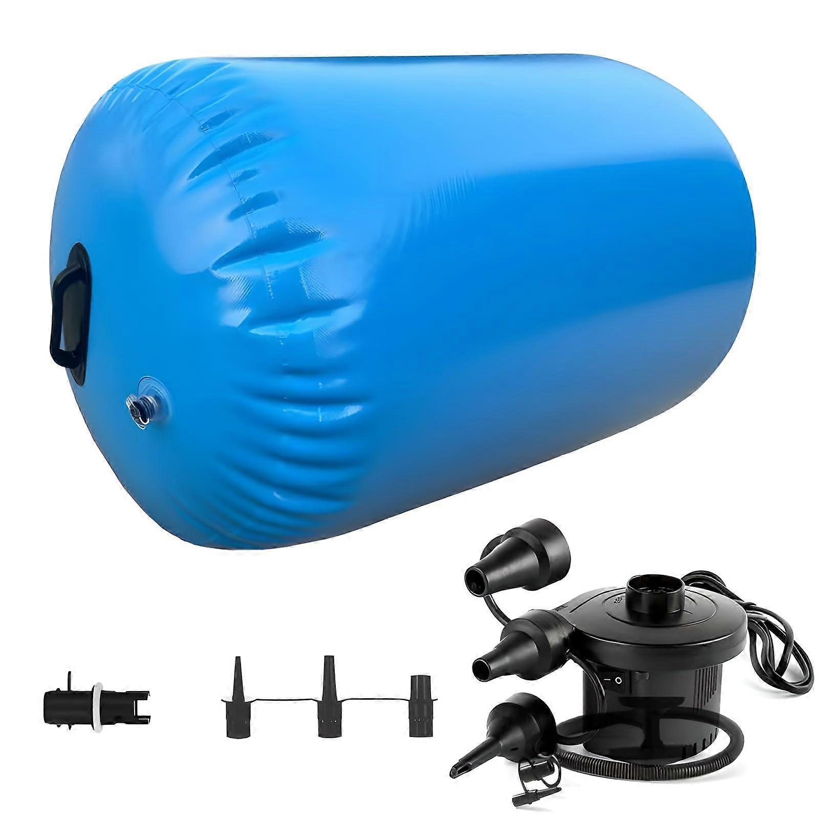 Gymnastics Air Roller 90cm PVC Inflatable Tumbling Mat Backbend Trainer with Pump for Training