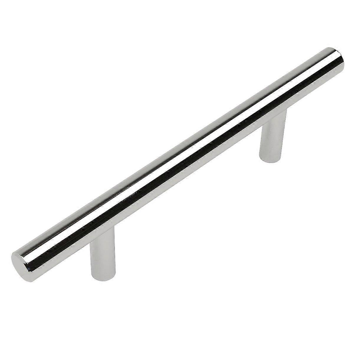 5 Pack 31/2 Inch Polished Chrome Cabinet Bar Pulls, Solid Steel Euro Style Handles