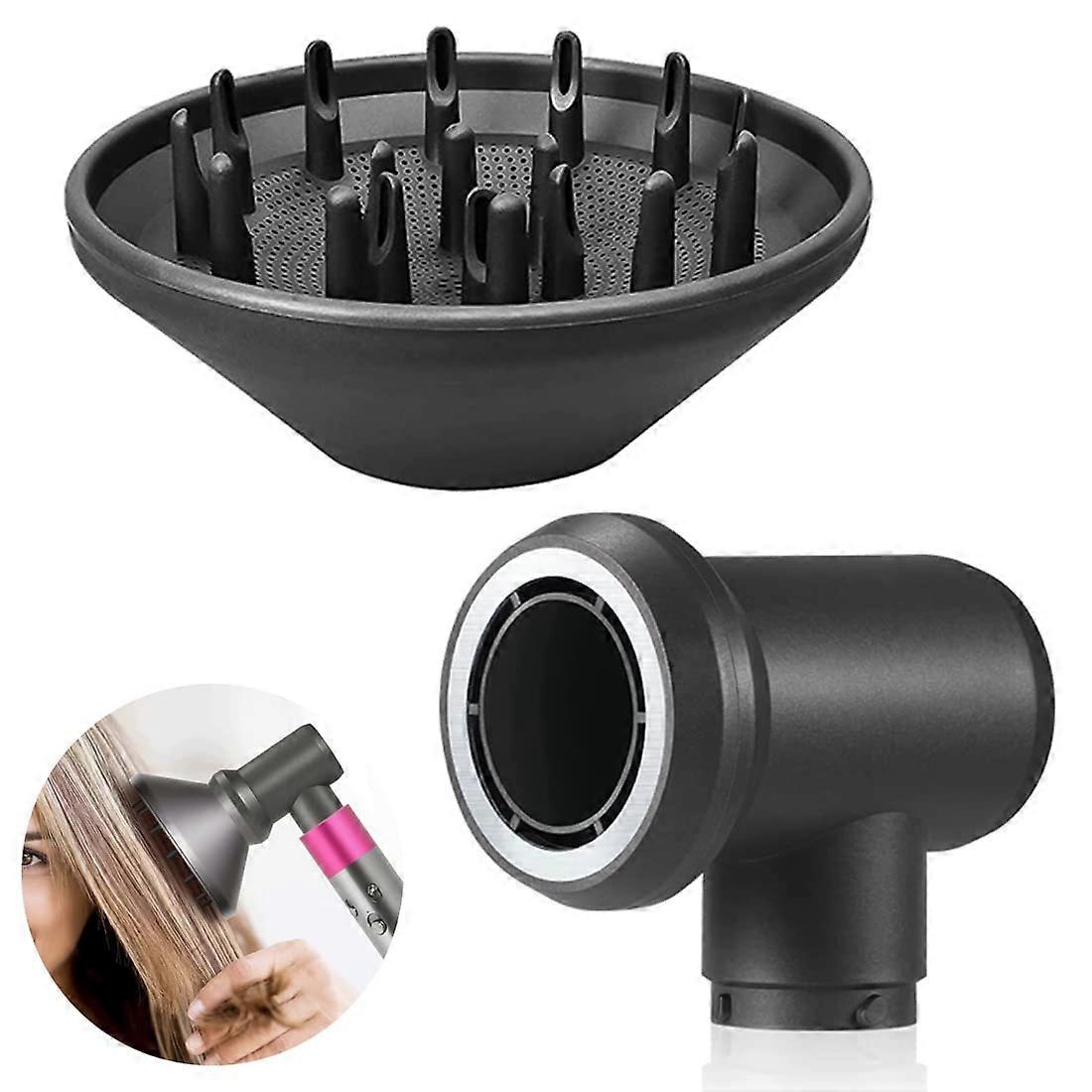 Diffuser Attachment with Adaptor, Even Heat, Frizz Reduction, Curl Boost for Dyson Airwrap