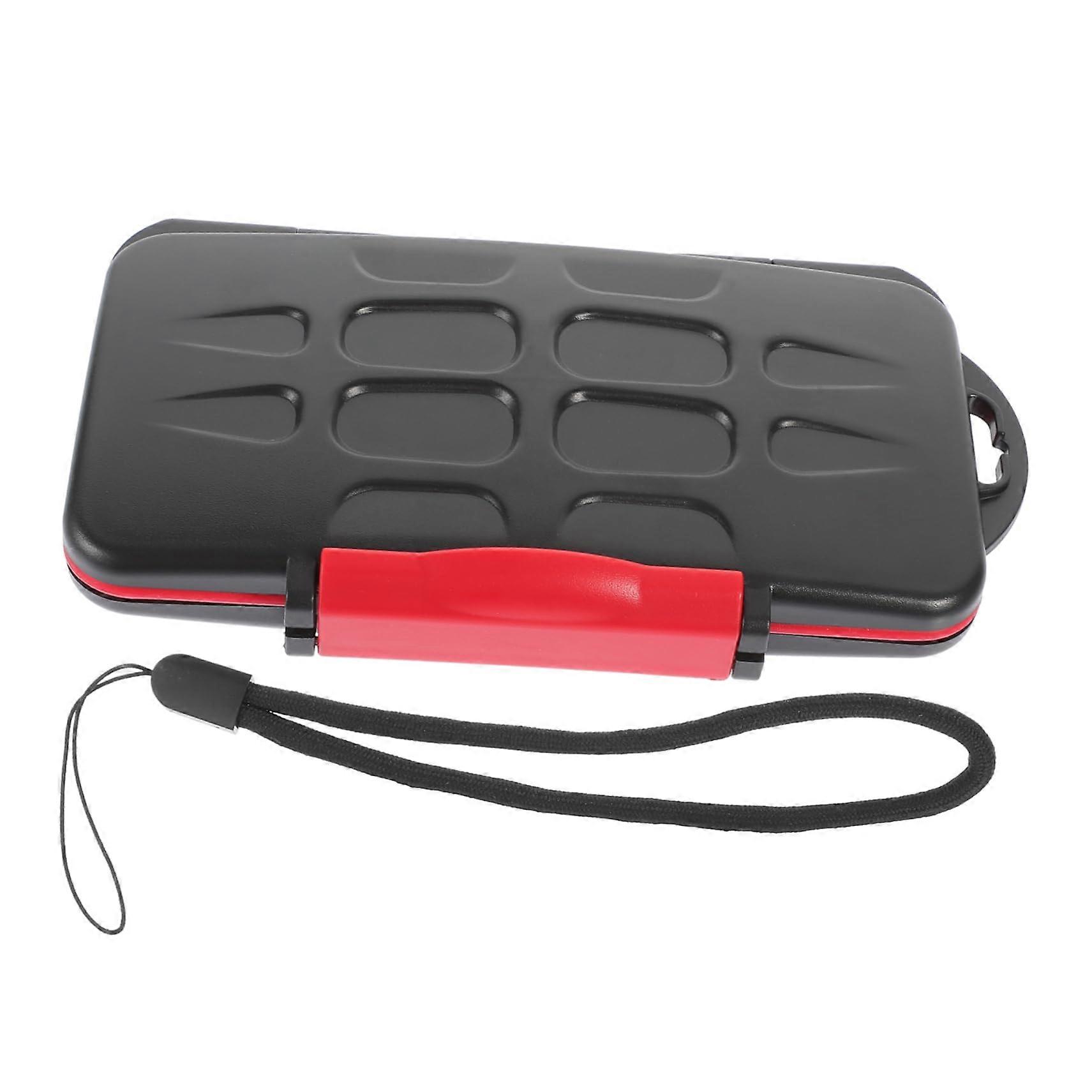 Memory Card Holder Splashproof Shockproof Case Compact Storage Box for Game and Camera Cards