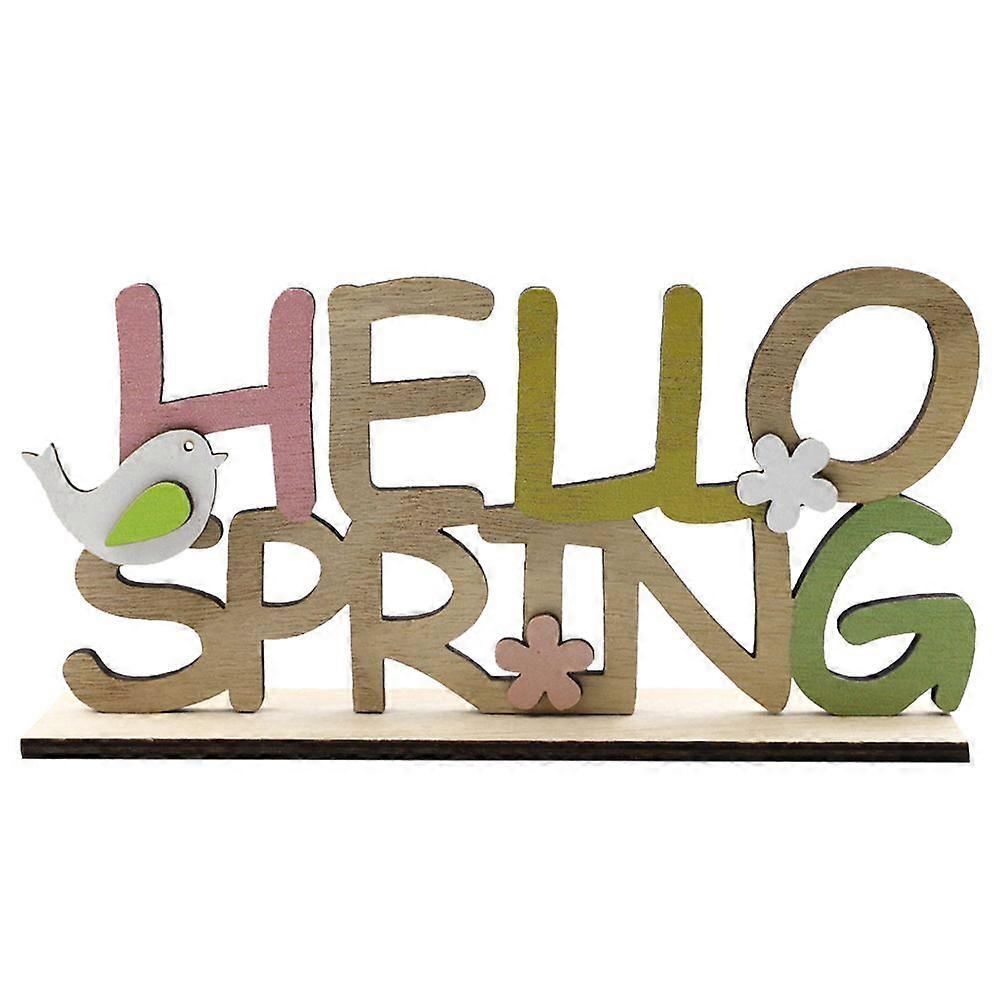 Wood Easter Printed Letter Shape Adorn Fun Easter Decor Easter Layout Prop