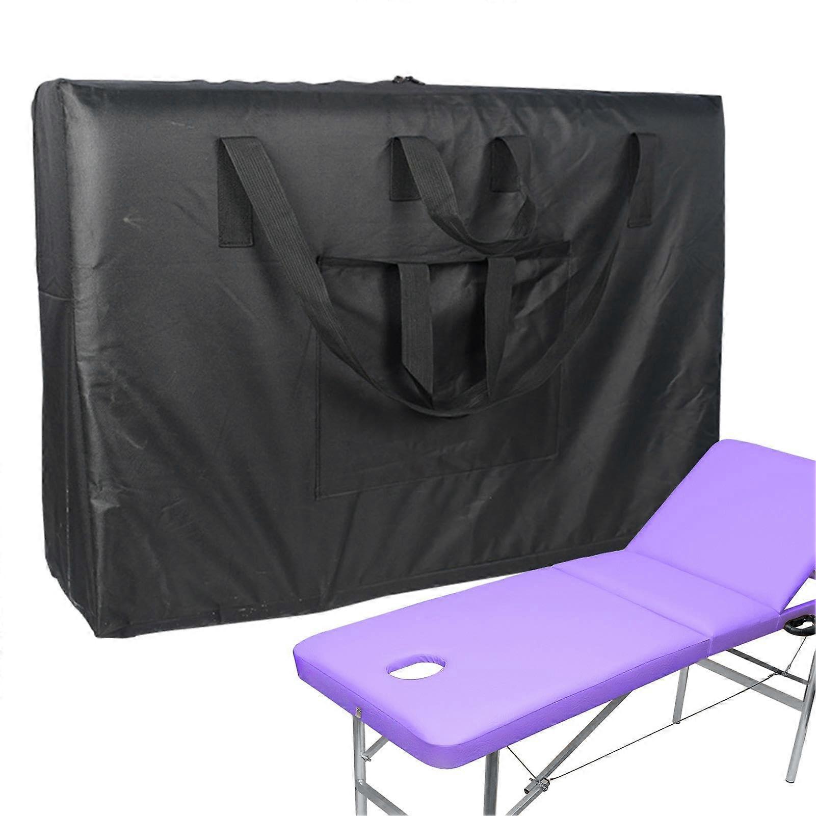 Massage Table Carrying Case with Handle, TwoWay Zipper and Side Pocket Storage Bag
