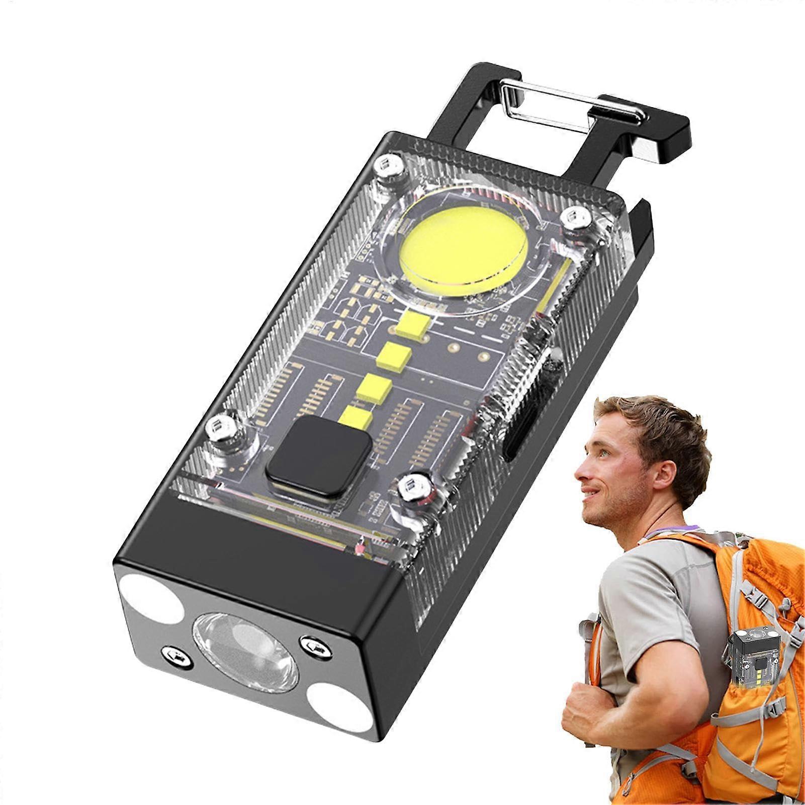Lumen Waterproof Camping Flashlight with Solar Charging and Magnetic Base, Pocket Size