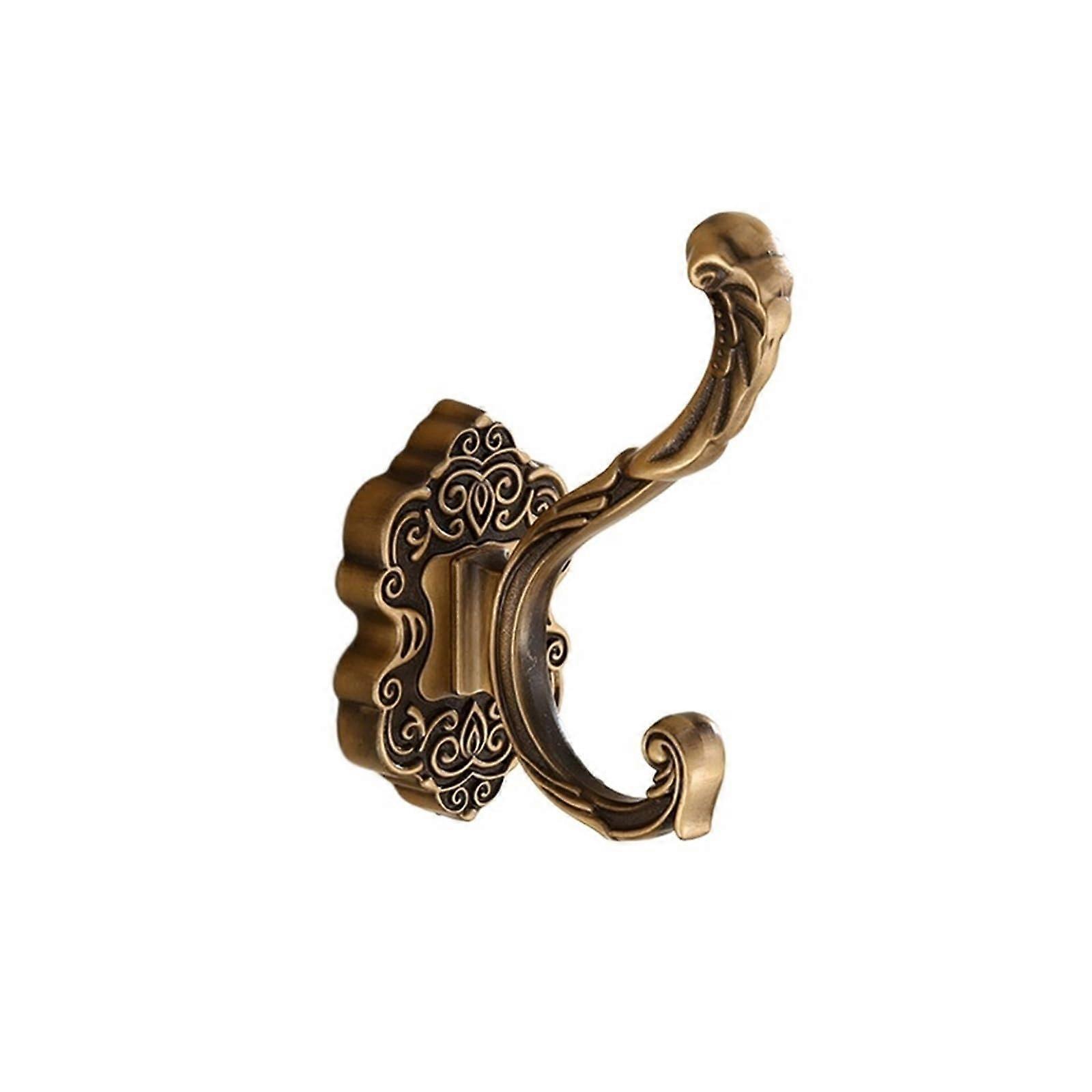 Antique Brass Wall Hooks Coat Rack with MultiHook SpaceSaving Design for Bathroom Towels