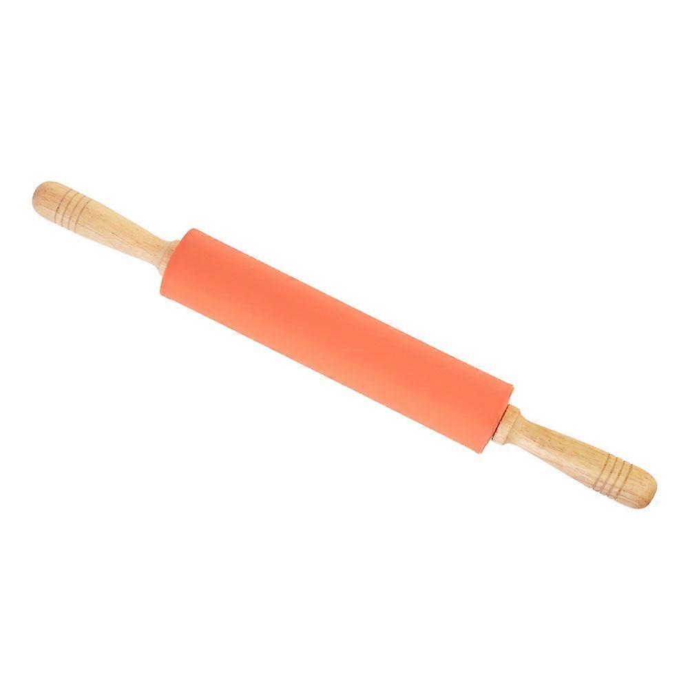 Dough Roller Pin Rolling Sticks for Baking Silicone Wood Handle Tool