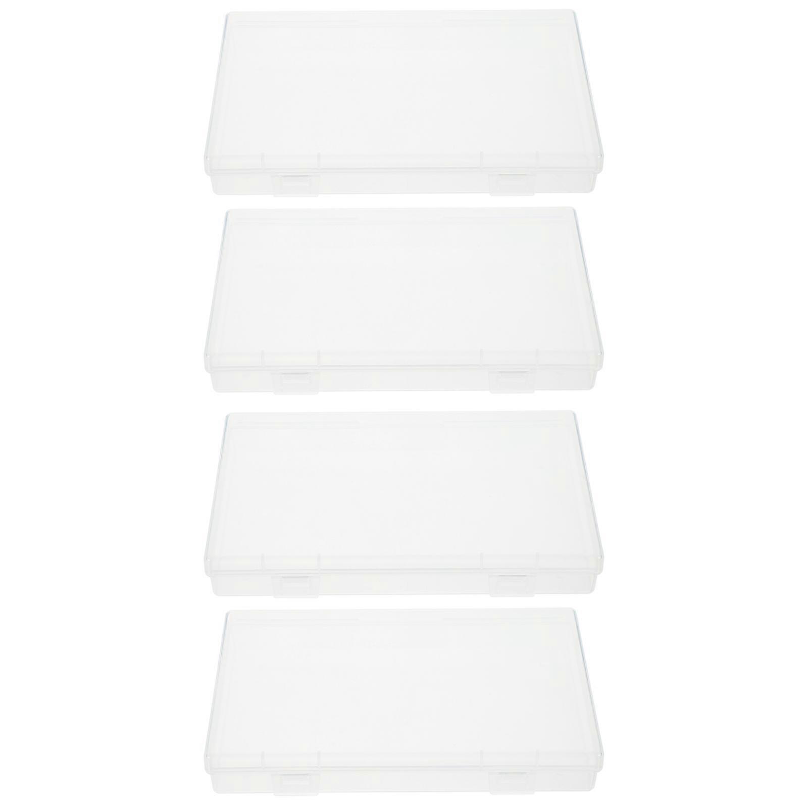 Postcards Storage Container Transparent with 8Pcs Plastic Boxes for Home Use