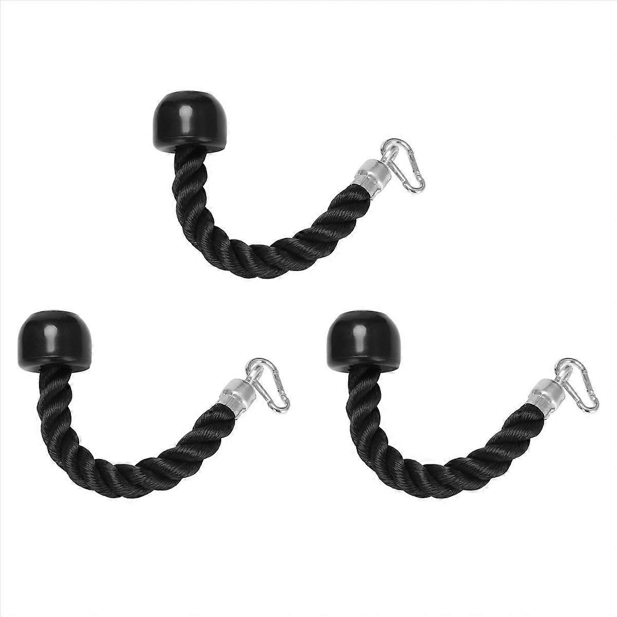 3X Heavy Duty Tricep Pull Down Single Rope with Snap Hook, Fitness Attachment Cable Machine Pulldown