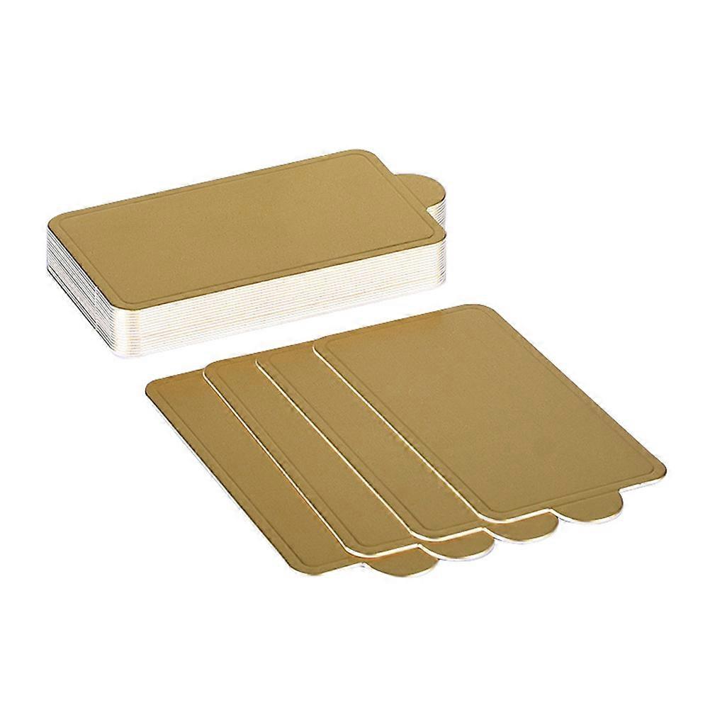 Golden Mousse Tray Cake Serving Base Paper for Cake Serving 100Pcs