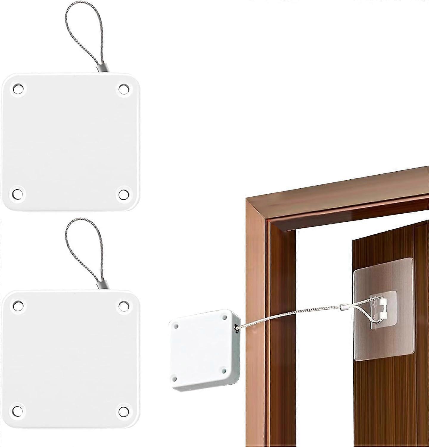 2-Piece Automatic Door Closer Set, No Drilling Required