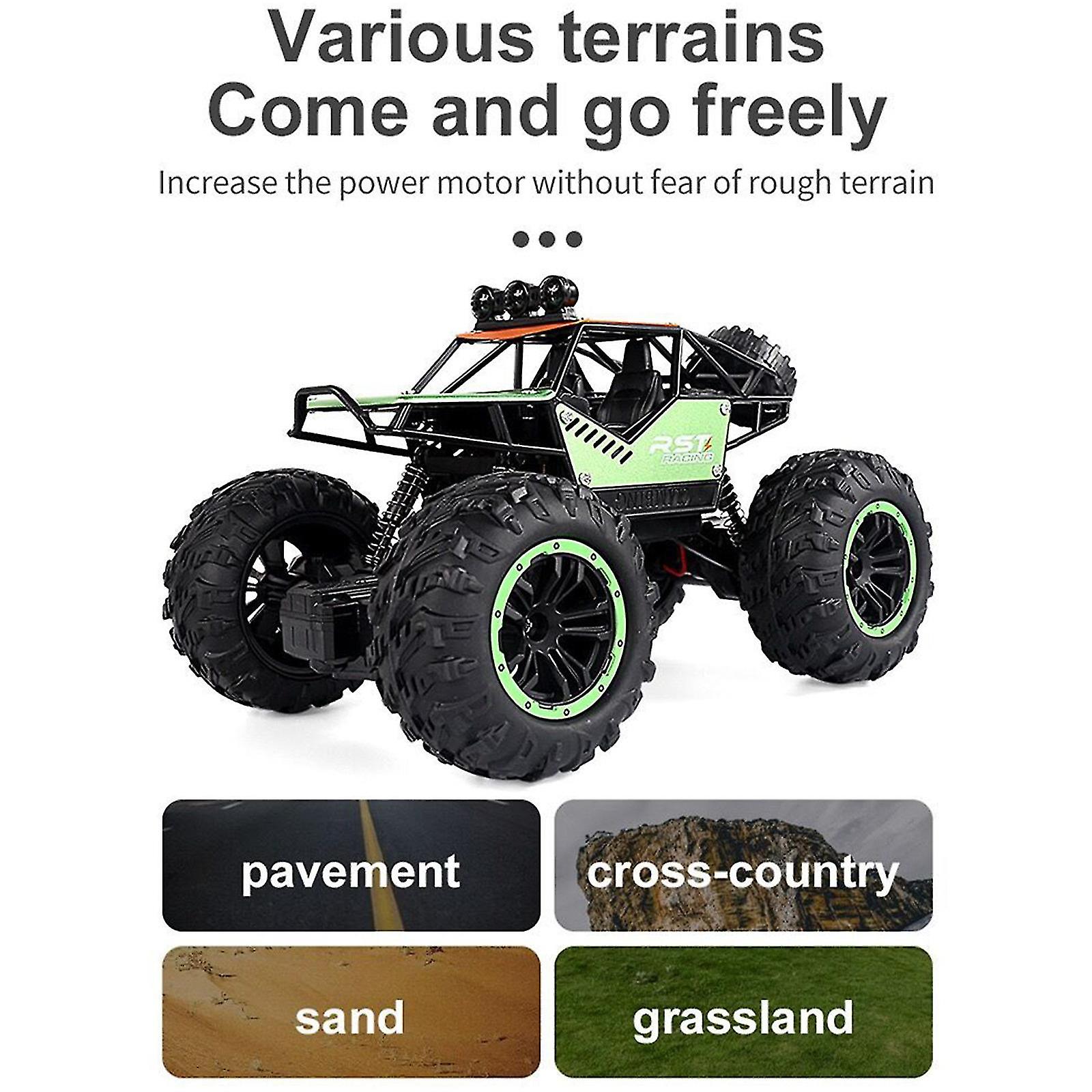 1:18 Scale Rc Car 4d Off Road Vehicle Radio Remote Control Car High-speed Green