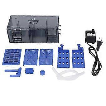 Filtre d’alimentation d’aquarium en plastique suspendu multi-compartiments silencieux réservoir de poissons Dispositif de système de filtration d’eau pour la maison