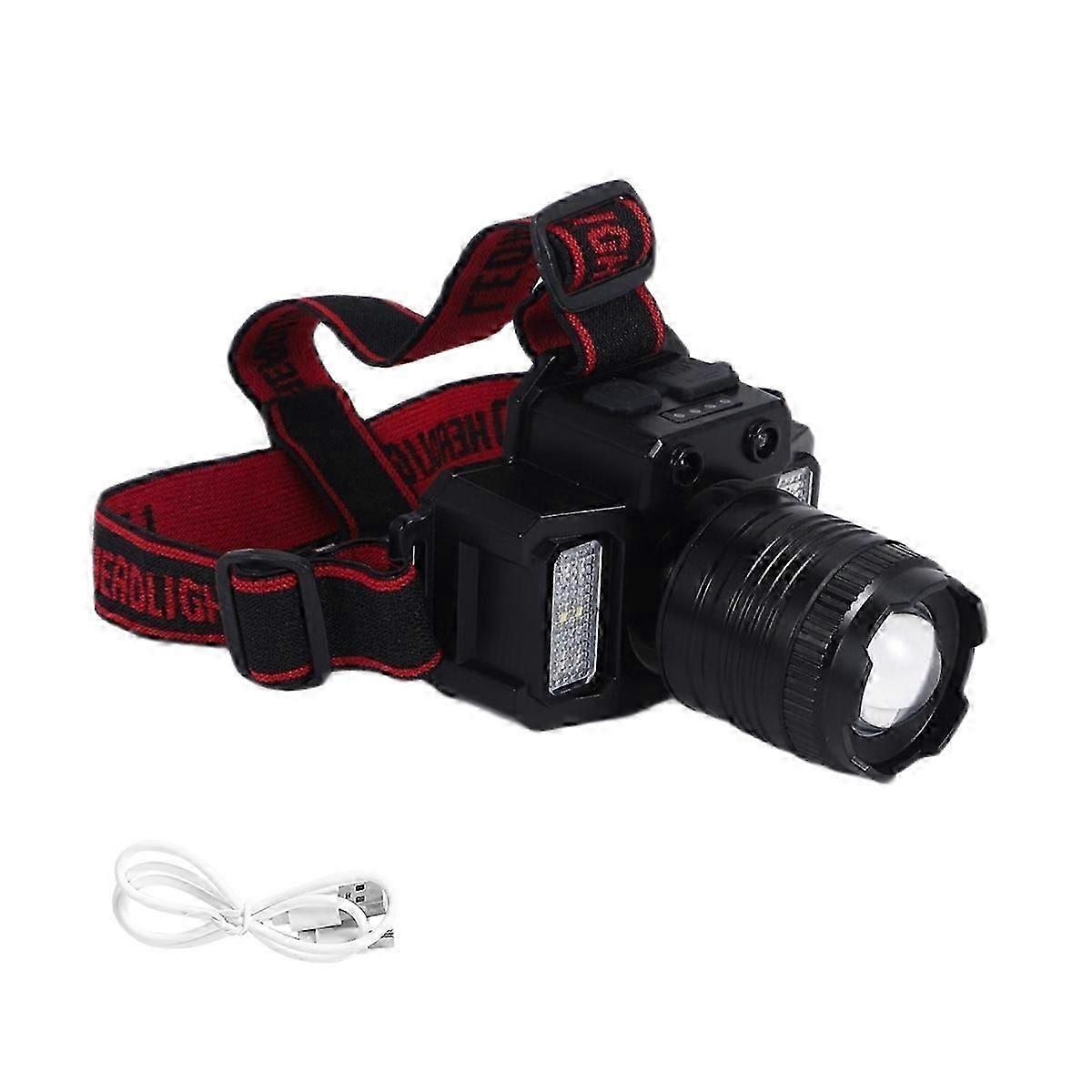 LED Head Light Rechargeable Head Light for Adults, 360 Adjustable Angle Headlight Flashlight Motion