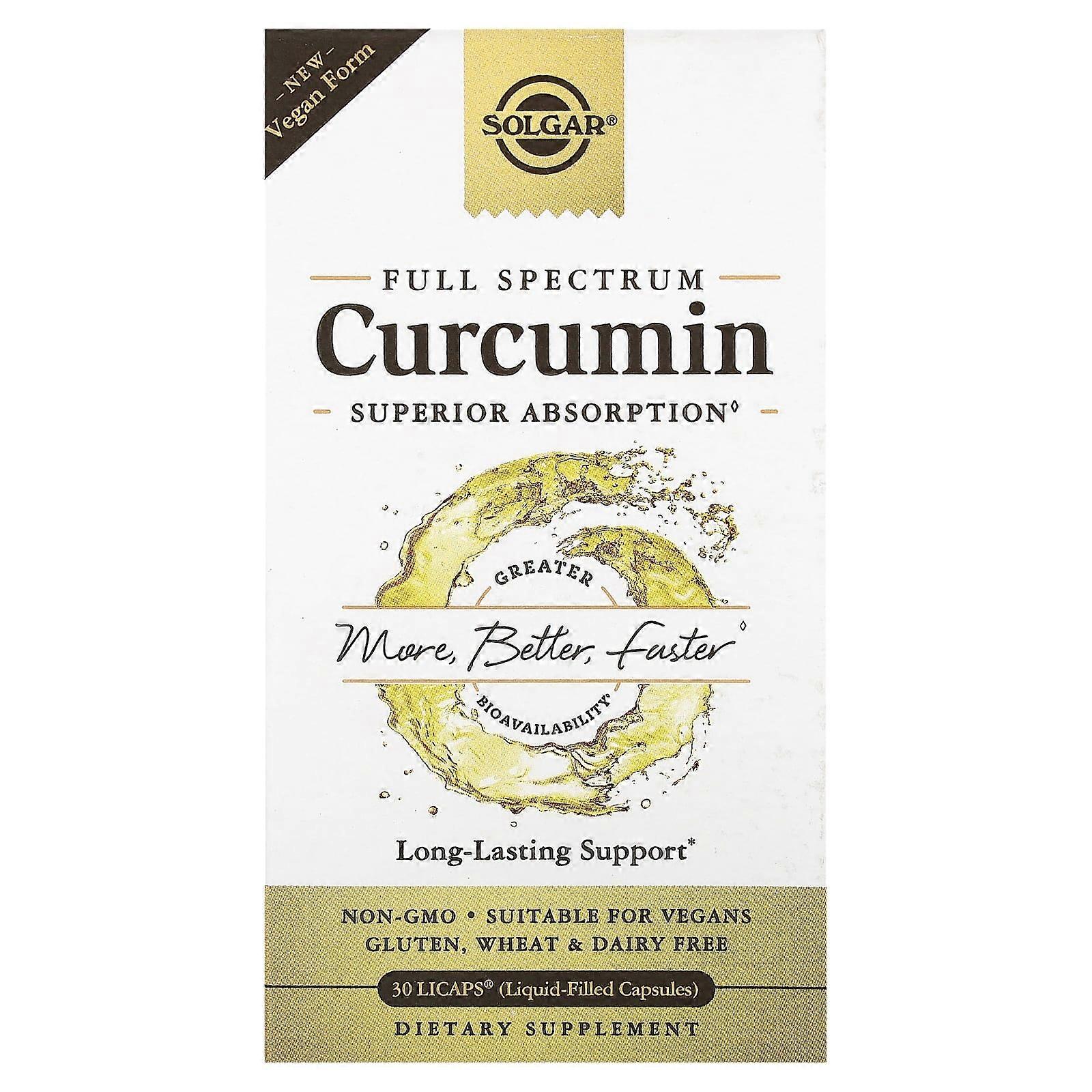 Solgar, Full Spectrum Curcumin, 30 Liquid Extract Softgels