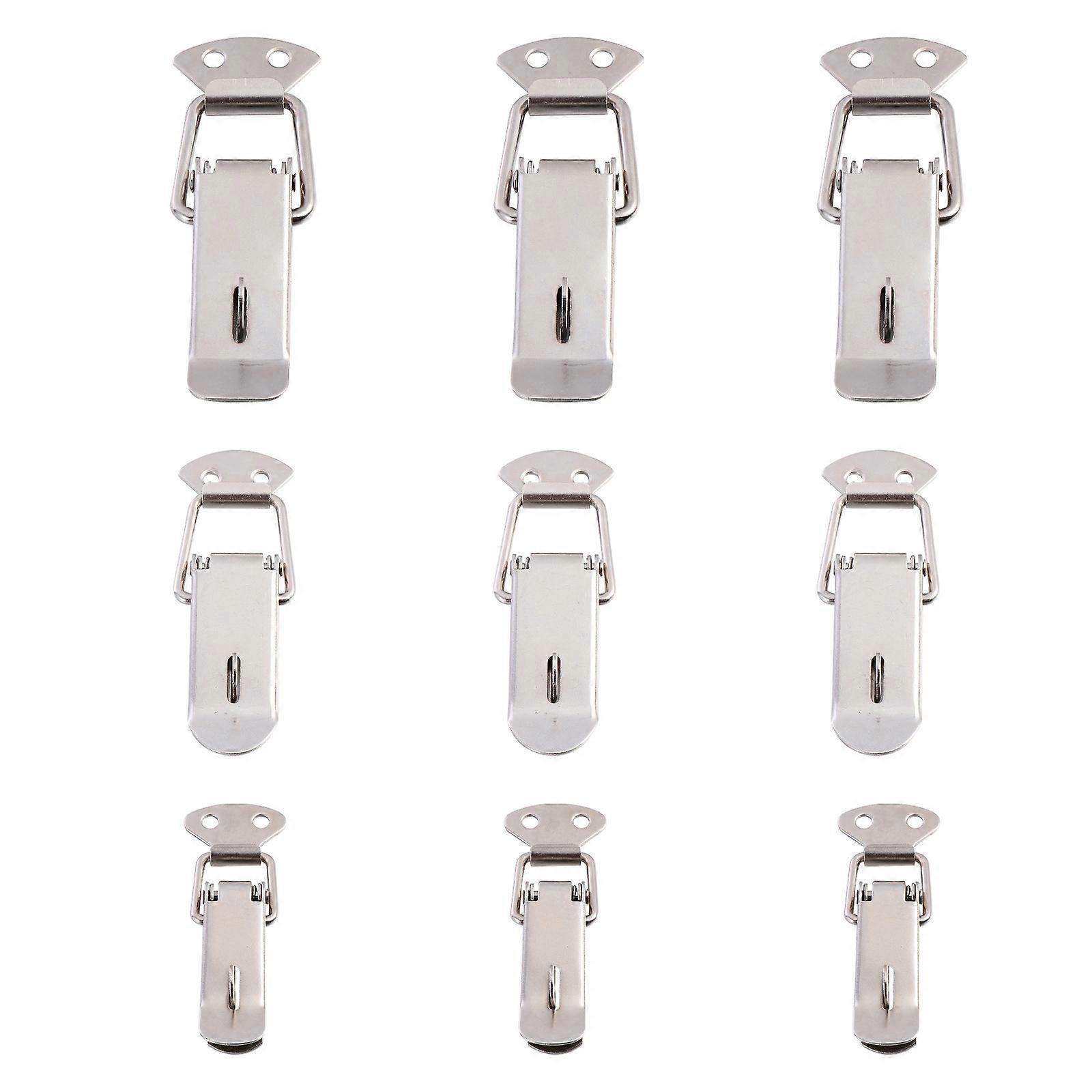 Toggle Latch Iron Spring Loaded Hasp Locks for Boxes 9Pcs Toolkit Pack