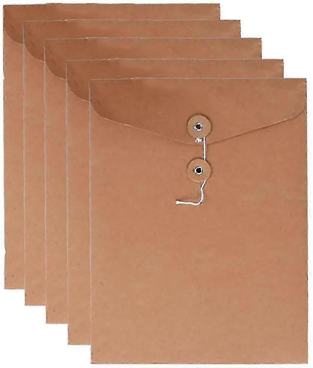 Kraft String File Folder Filing Envelope Project File Jacket Document Letter Organizer Flat-no Expan
