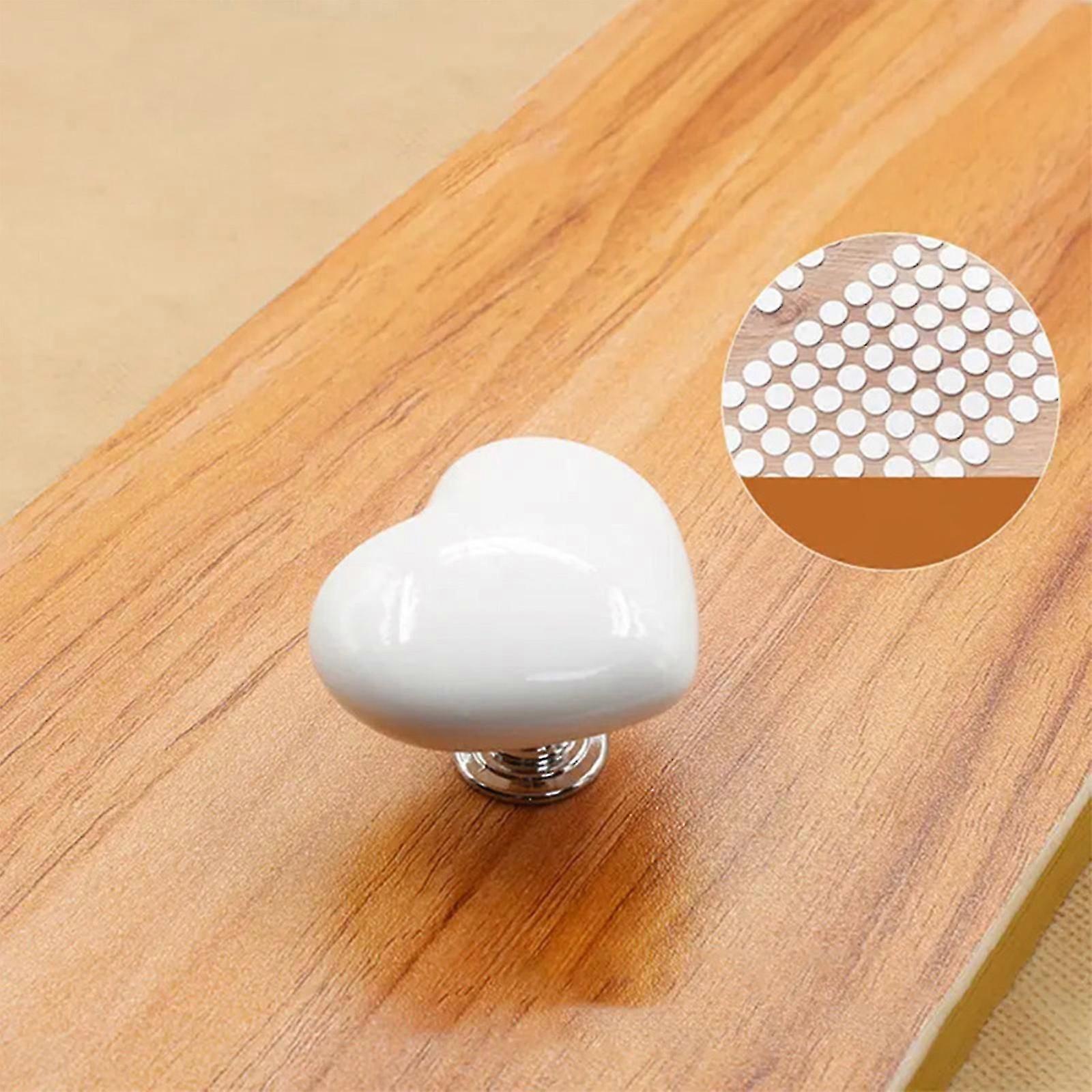 2pcs Ceramic Cabinet Knobs Drawer Knobs, Heart Shaped Dresser Knobs Cute Kitchen Cabinet Pull Handles, Cabinet Decorative Knobs
