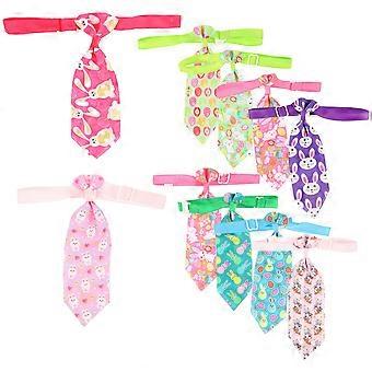 10pcs Easter Pet Tie Festival Neckties With Adjustable Collar Party Pet Supply