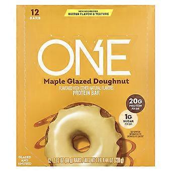 One Brands, Protein Bar, Maple Glazed Doughnut, 12 Bars, 2.12 oz (60 g) Each