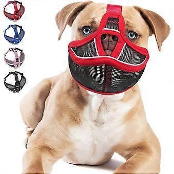 Short Snout Dog Muzzles-Reflective Adjustable Mesh Bulldog Muzzle. Breathable Mouth Cover for Prevent Biting Chewing and Barking. Training Dog Mask(Sm