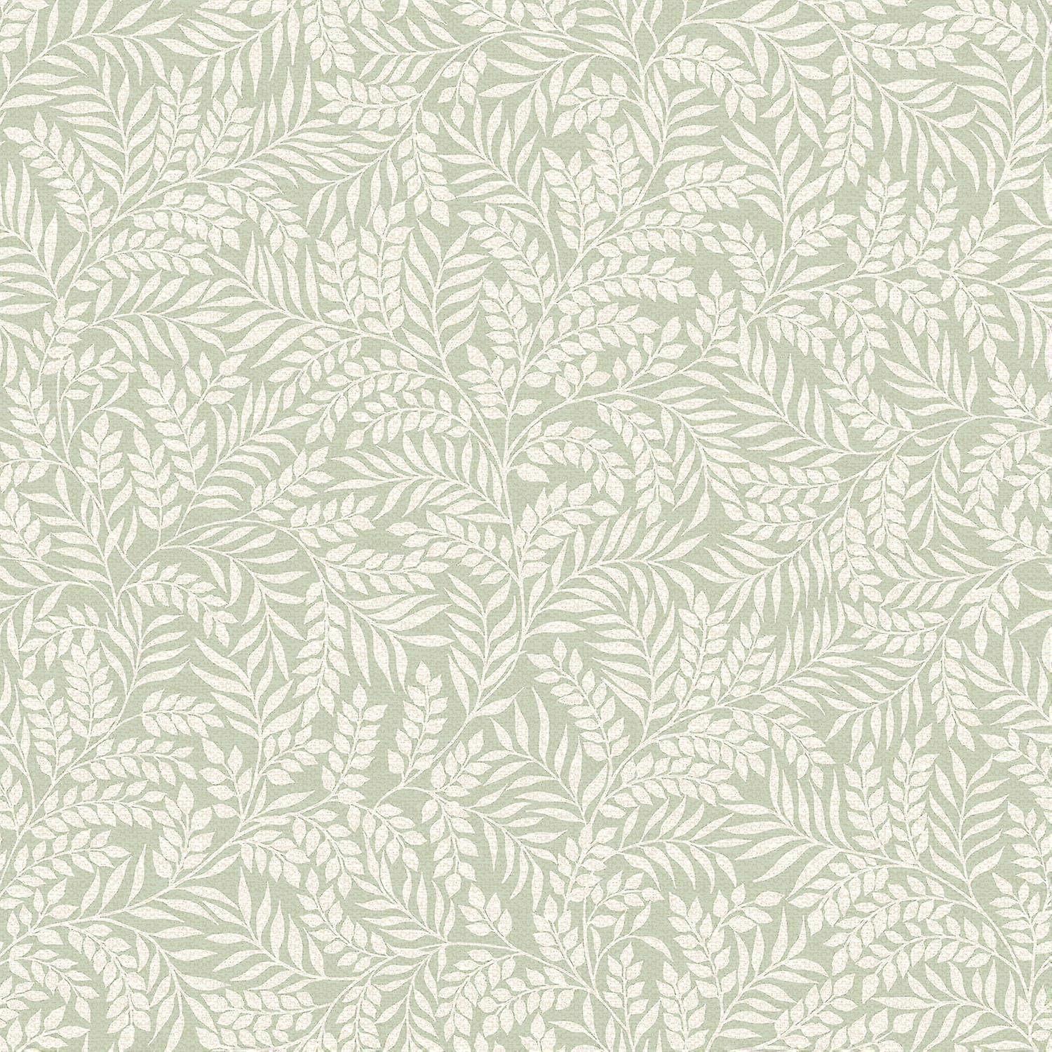 Exclusive - Mini Leaf Sage Green Wallpaper