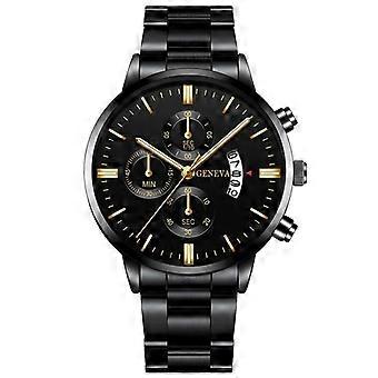 Fashion Men Stainless Steel Watch Luxury Calendar Quartz Wrist Watch Men's Business Watches For Man Clock Relogio Masculino