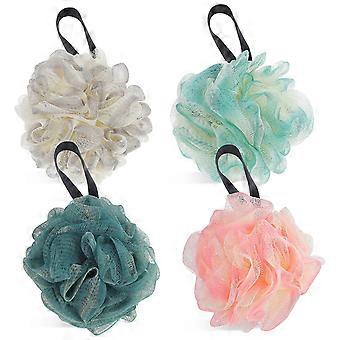 4pcs Shower Puffs Shower Loofahs Body Exfoliator Bath Ball Body Loofahs Body Wash Sponge Bathing Accessories
