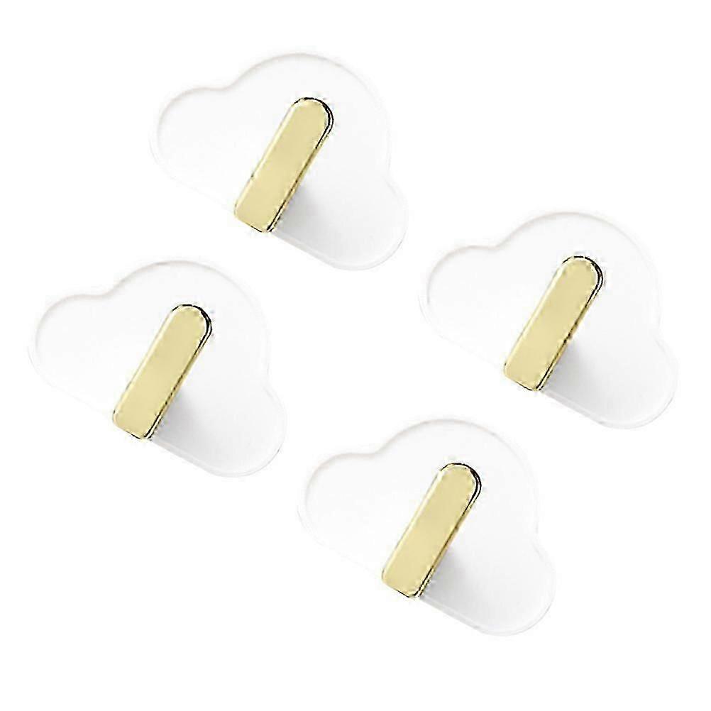 Adhesive Clothes Hooks Cloud Shape Hanging Hooks Punching-Free 8Pcs