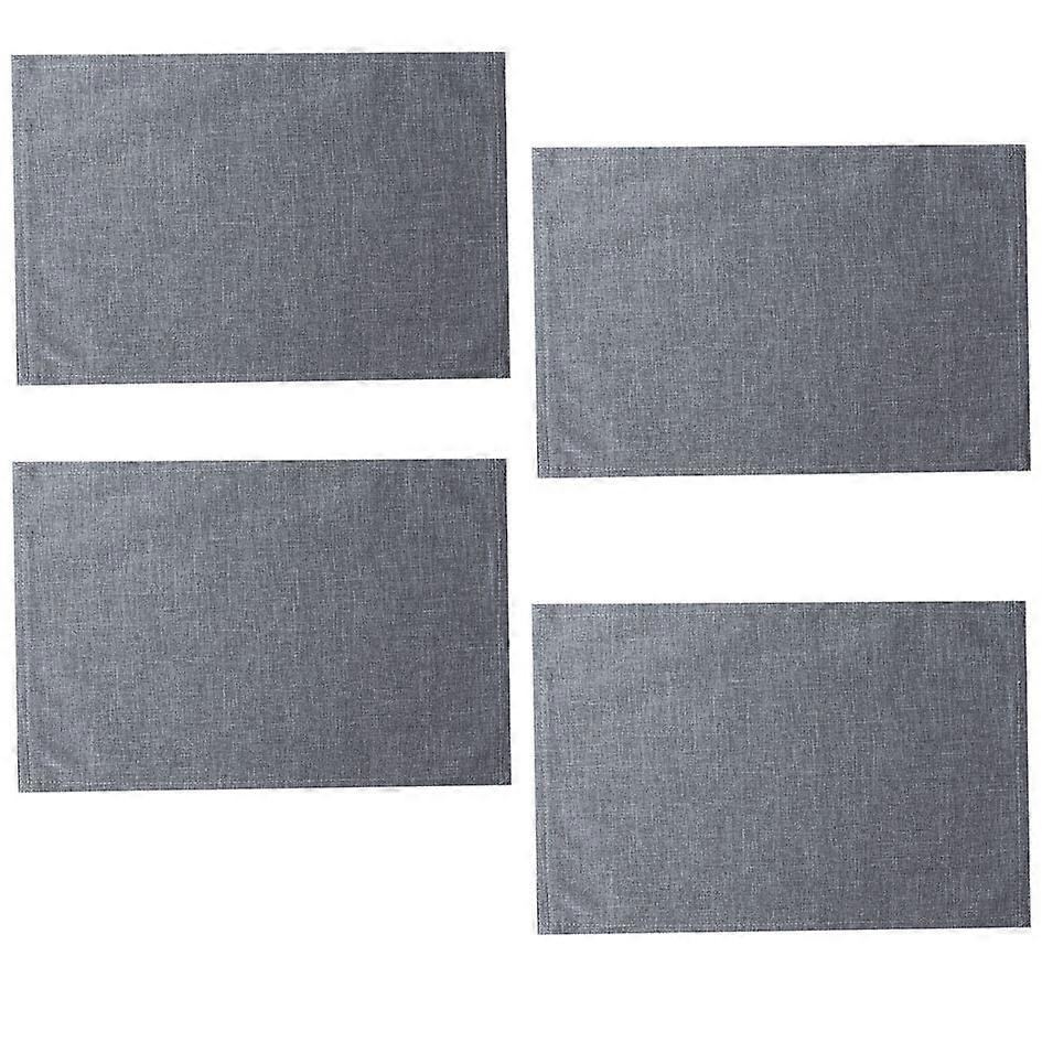 Conjunto de 4 jogos americanos cinza para festas - 30x45 cm (12x18 polegadas)
