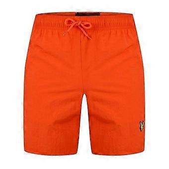Lyle & Scott Mens Grosgrain Embroidered Logo Swim Shorts