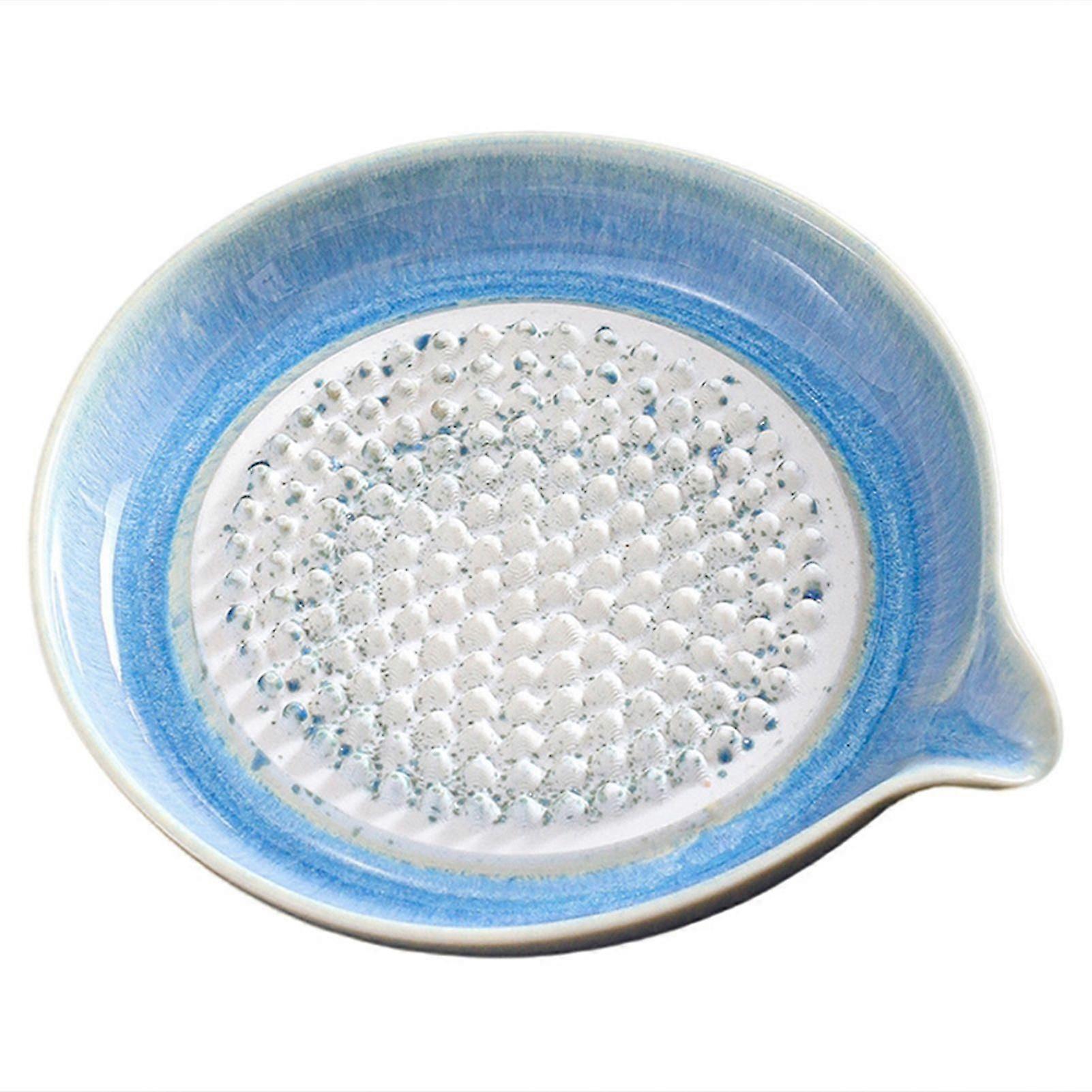 Ceramic Garlic Ginger Grater - Sharp-Teeth Grating Plate, Dishwasher Safe