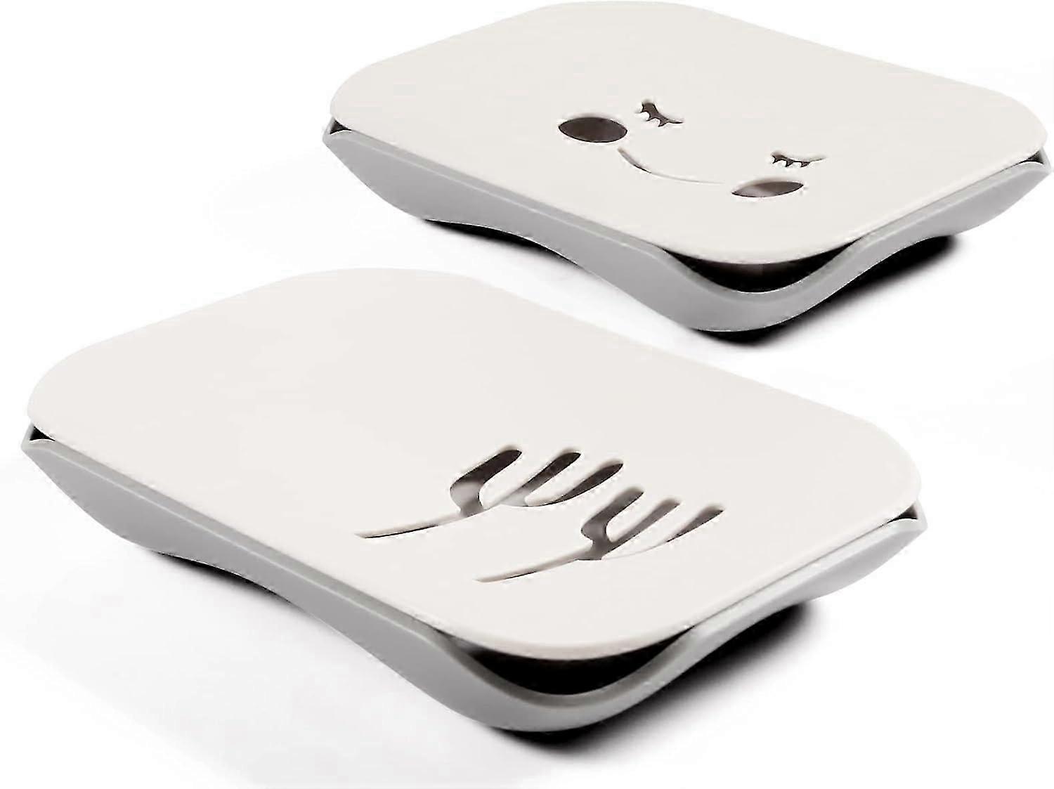 Plastic Soap Dish with Drainage - 2Pcs