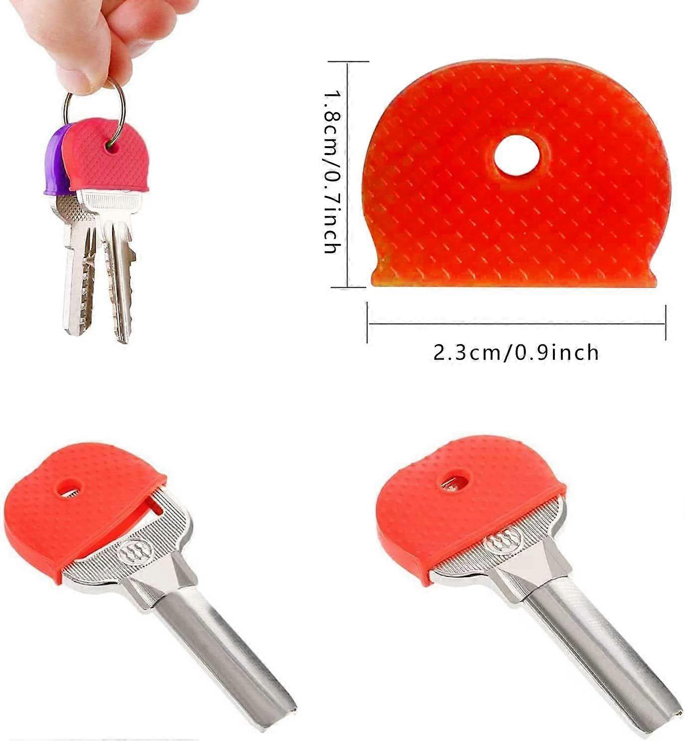 Key Covers Caps Set - 40 Pcs Flexible Colored Key Identifiers Caps
