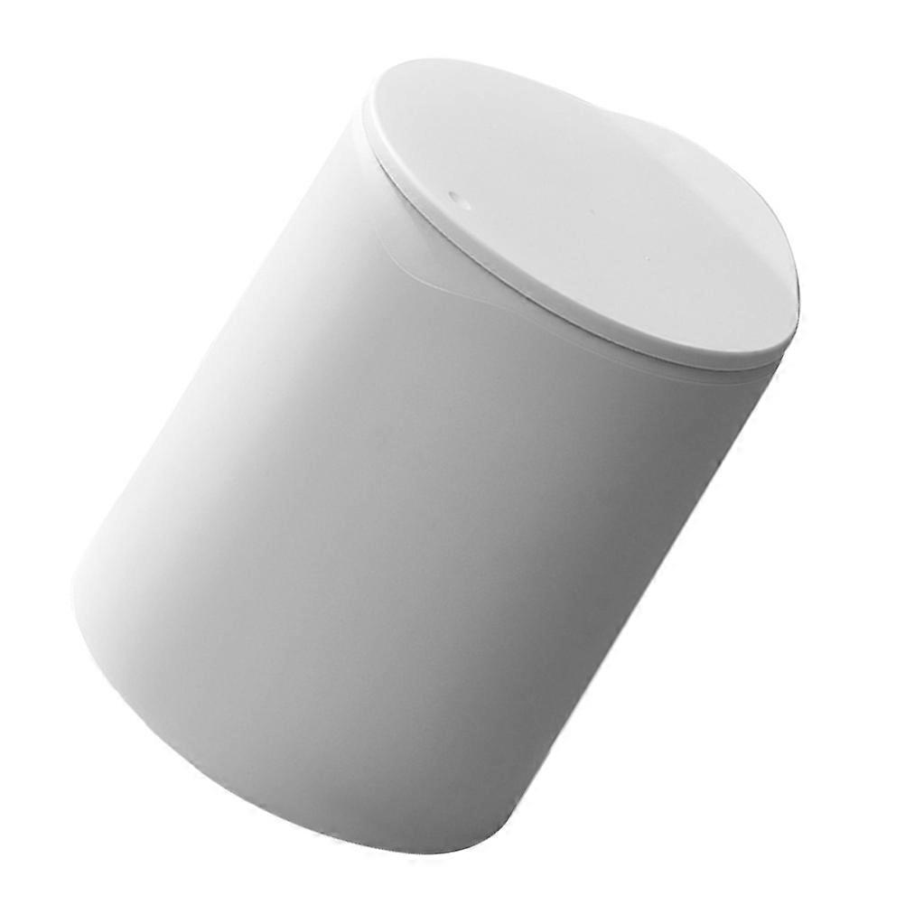 Household Trash Can Practical Press Function White with Lid