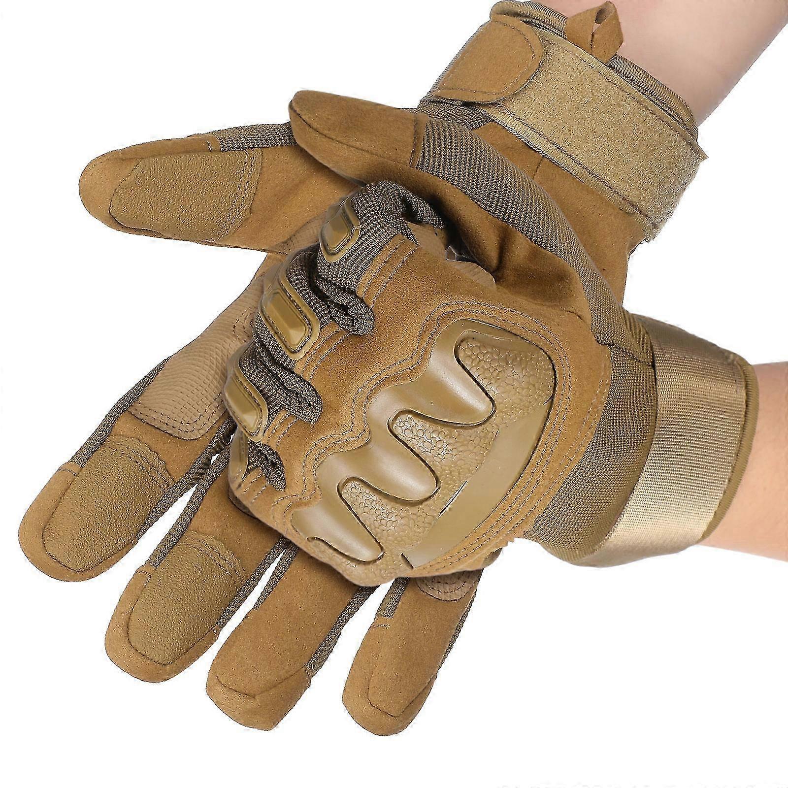Brown Gloves compatible with Men with Touchscreen Feature 1Pair Camping