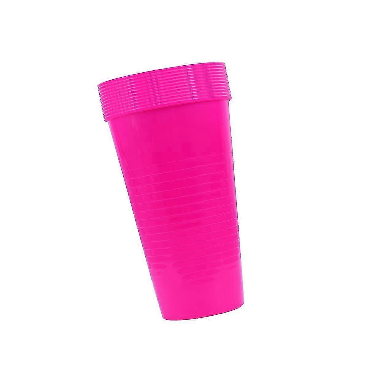 Red Plastic Drinking Cups Slip Resistant Juice Function 12Pcs for Party