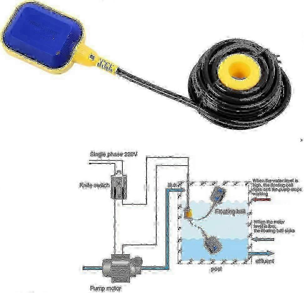 220V 10A float switch for tank pump with water level control