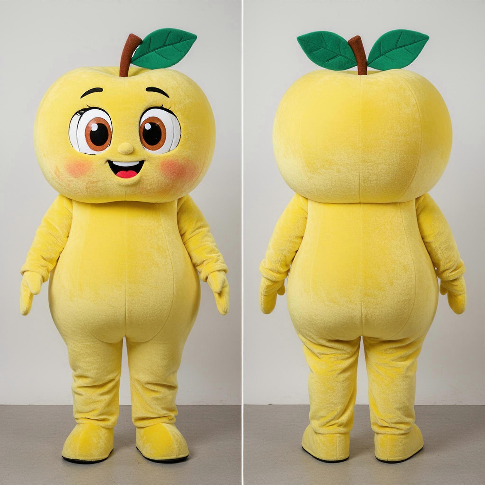MASTICOT Lemon Yellow Cheerful Apple Mascot